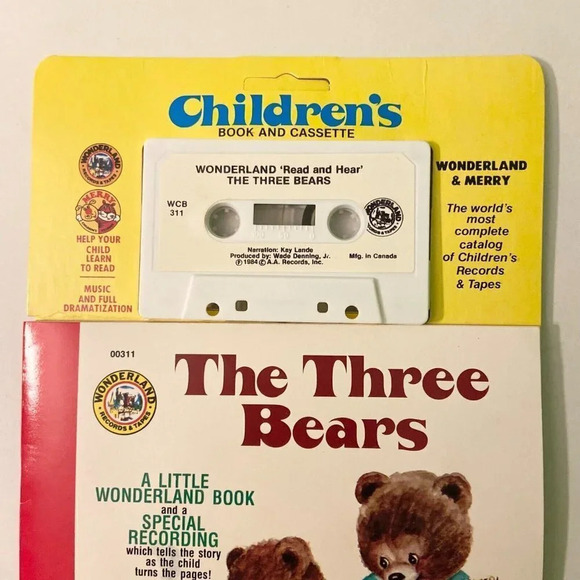 Vintage 1985 The Three Bears Read Along Book Cassette Tape - Picture 3 of 14